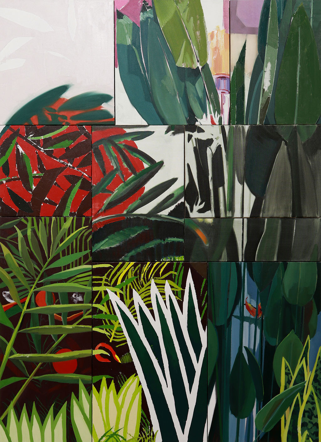 Vegetación I. Oil on linen. 196 x 141 cm. 2024