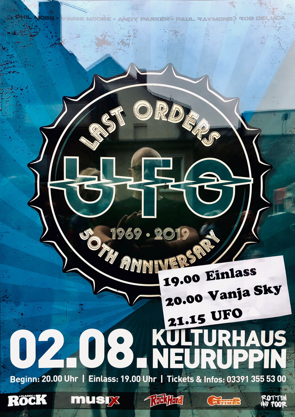 UFO Band , Phil Mogg, 50. Anniversary Tour, Neuruppin, 2019