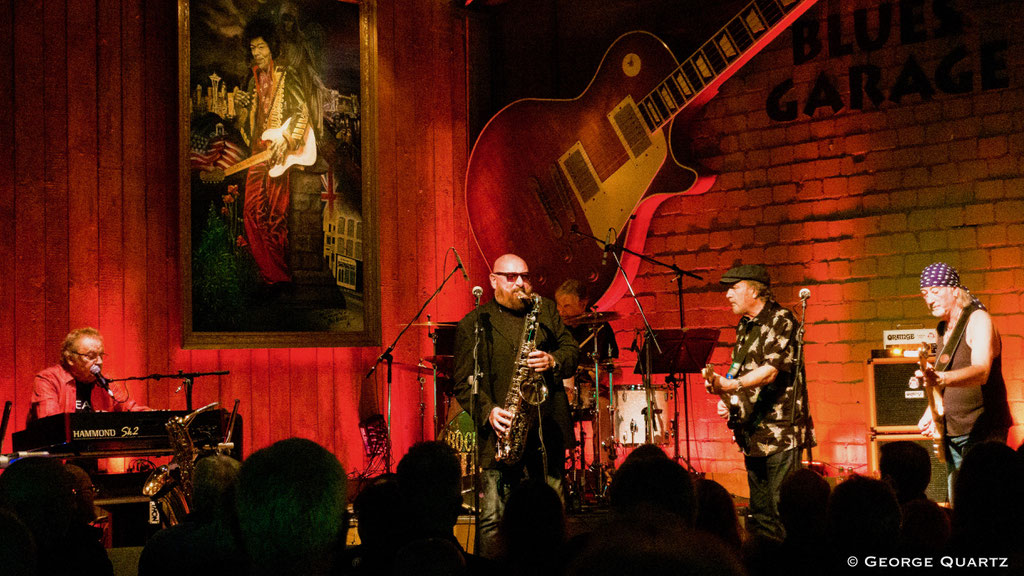 Blues Garage, Hannover (30 October 2019) Pete York's Rock and Blues Circus, Pete York (Spencers Davis Group, Hardin & York), Miller Anderson (Keef Hartley Band),  Zoot Money (Eric Burdon & Animals), Roger Glover (Deep Purple, Rainbow)