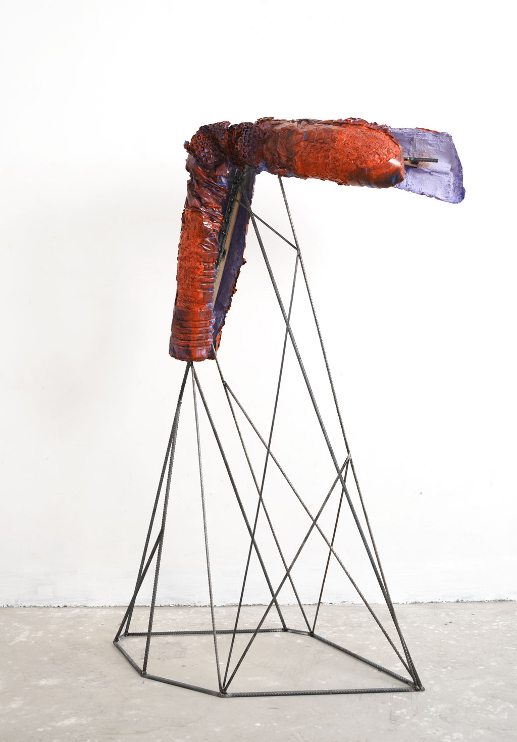 Formaunica Beidaihe Series #﻿25924, stained and painted gypsum, wood, iron, jute, acrylic colours, varnish, 150x80x40cm ca.