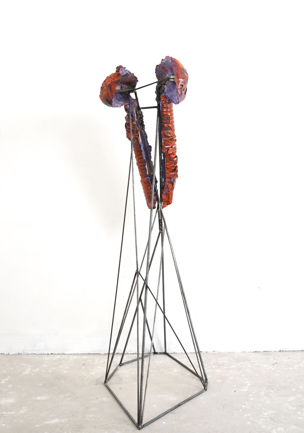 Formaunica Beidaihe Series #﻿25924, stained and painted gypsum, wood, iron, jute, acrylic colours, varnish, 150x80x40cm ca.