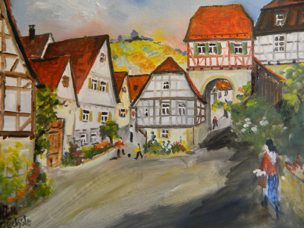 Tor in Mundelsheim, Öl,  170 €, 40 x 30 cm