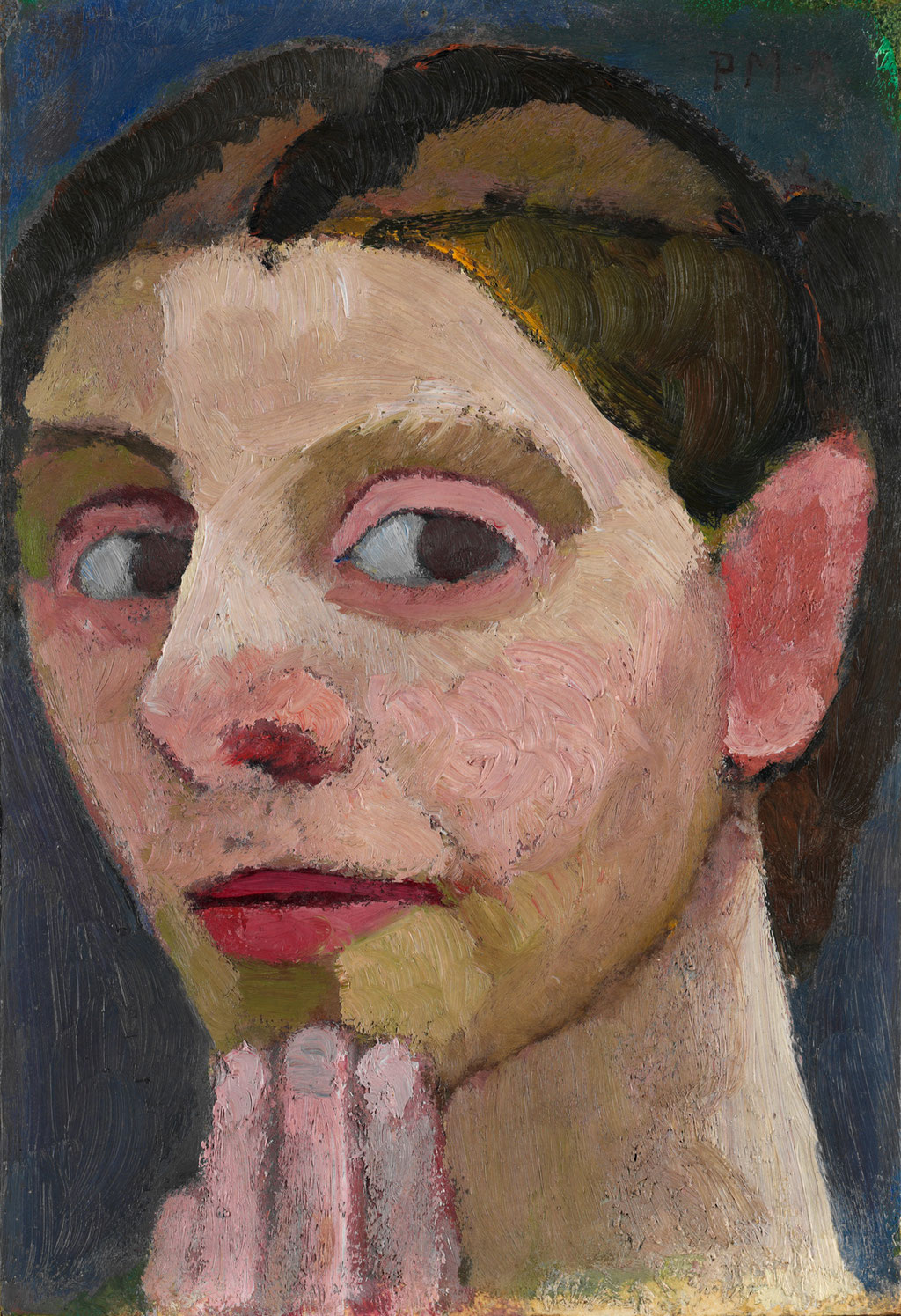 Paula Modersohn-Becker, Selbstbildnis mit Hand am Kinn, 1906/07 © Landesmuseum Hannover/ARTOTHEK