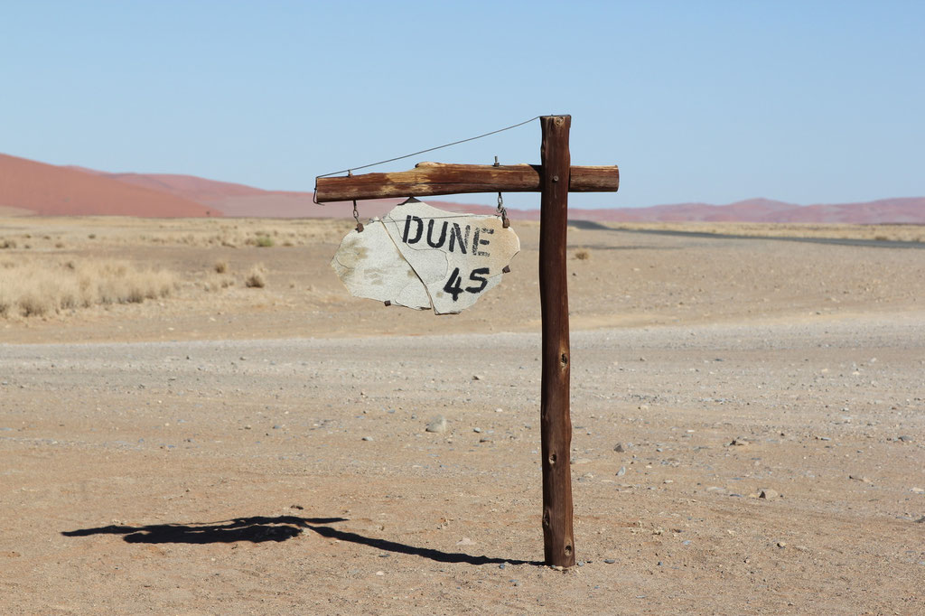 Die bekannteste aller Dünen im Sossusvlei ist die Düne 45
