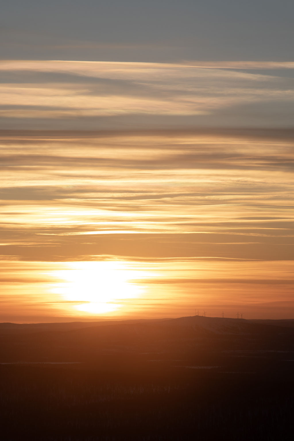 Pallas Yllastunturi, coucher de soleil, ALBUM PHOTO LAPONIE.