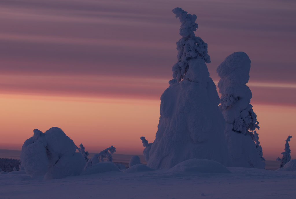 Riisitunturi, coucher de soleil, Kuusamo, ALBUM PHOTO LAPONIE.