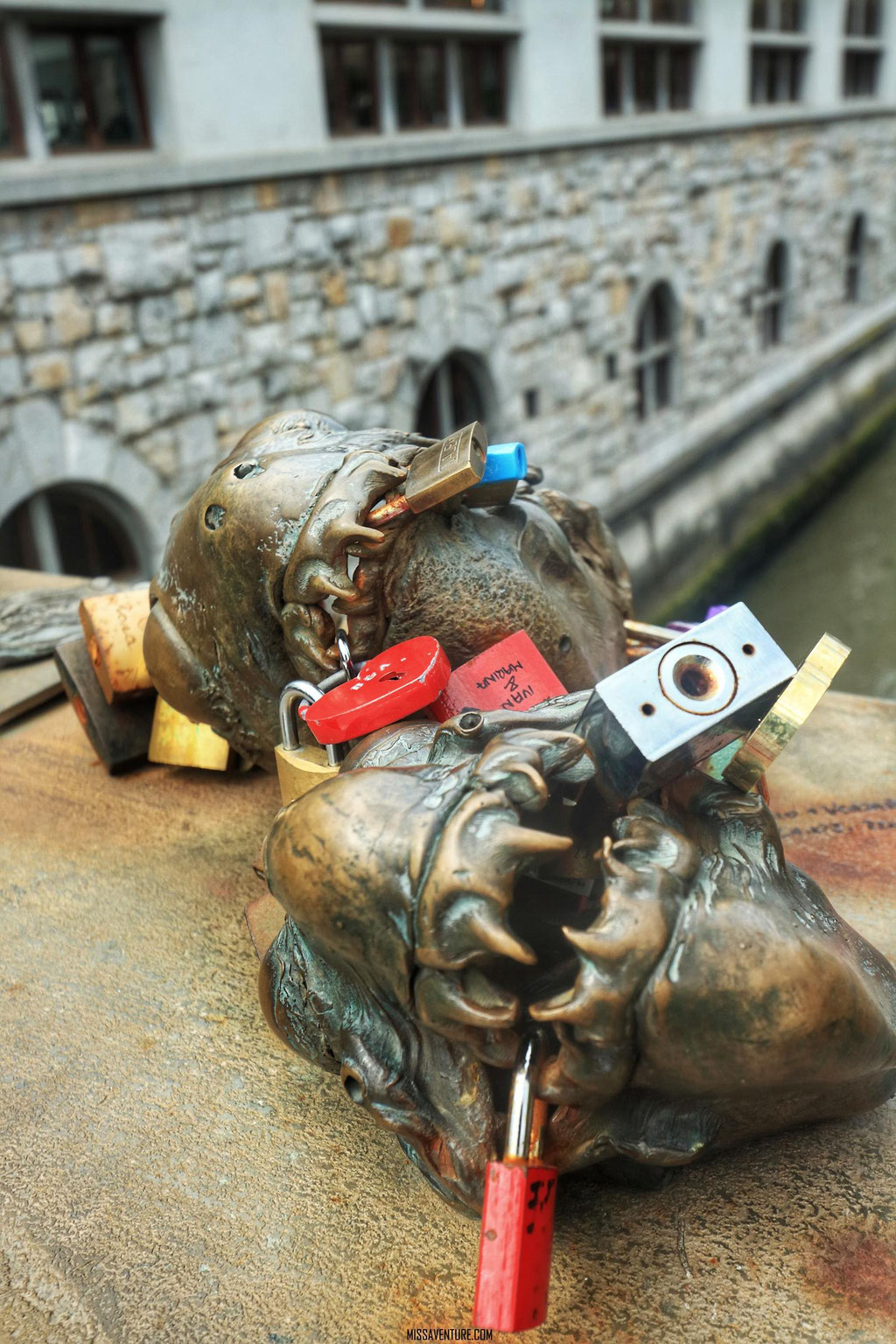 Ljubljana le pont des cadenas.