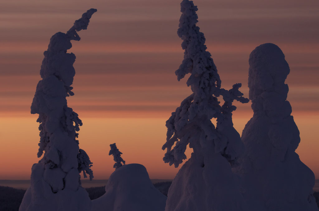 Riisitunturi, coucher de soleil, Kuusamo, ALBUM PHOTO LAPONIE.