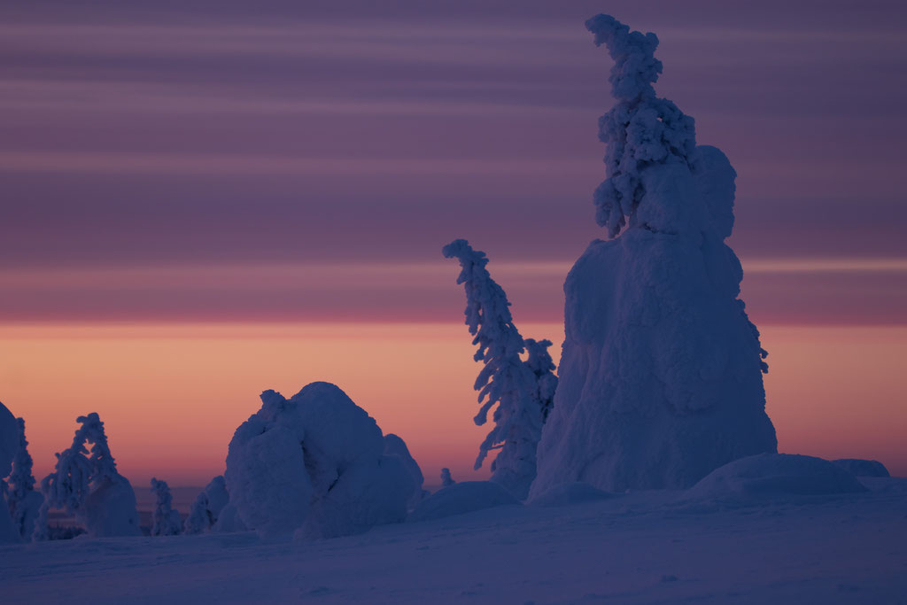 Riisitunturi, coucher de soleil, Kuusamo, ALBUM PHOTO LAPONIE.