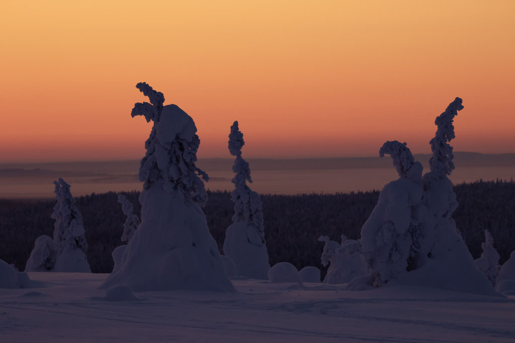 Riisitunturi, coucher de soleil, Kuusamo, ALBUM PHOTO LAPONIE.