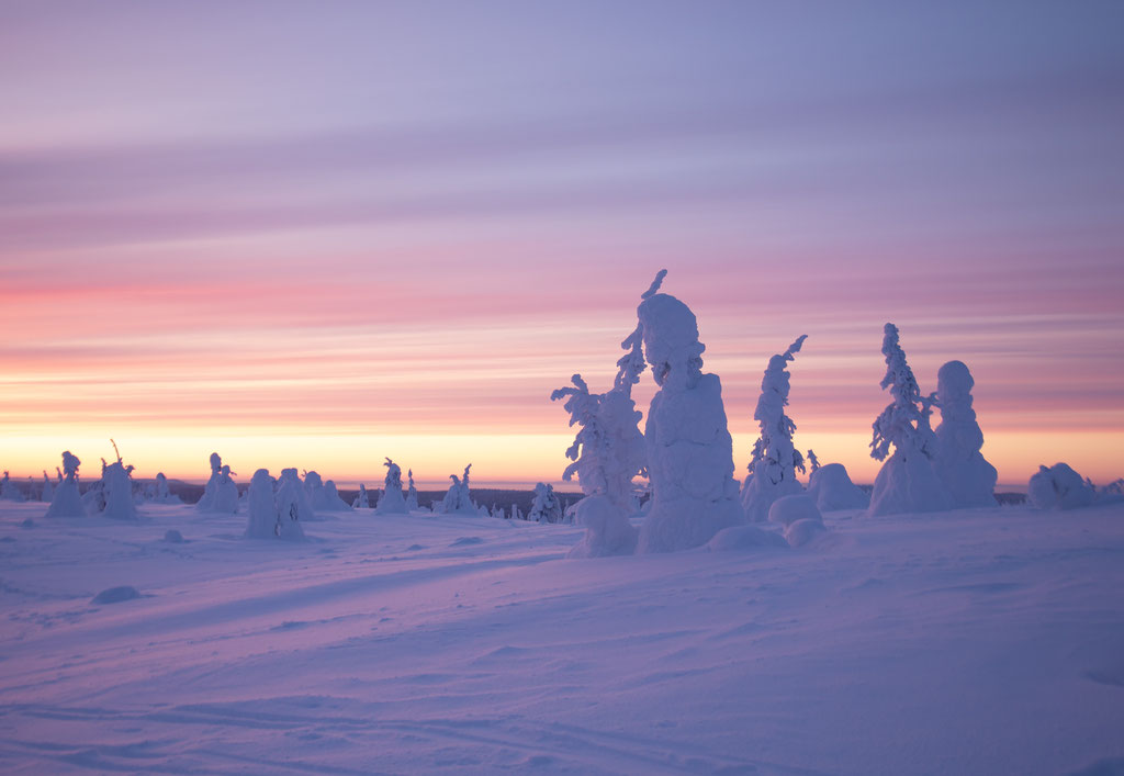 Riisitunturi, coucher de soleil, Kuusamo, ALBUM PHOTO LAPONIE.