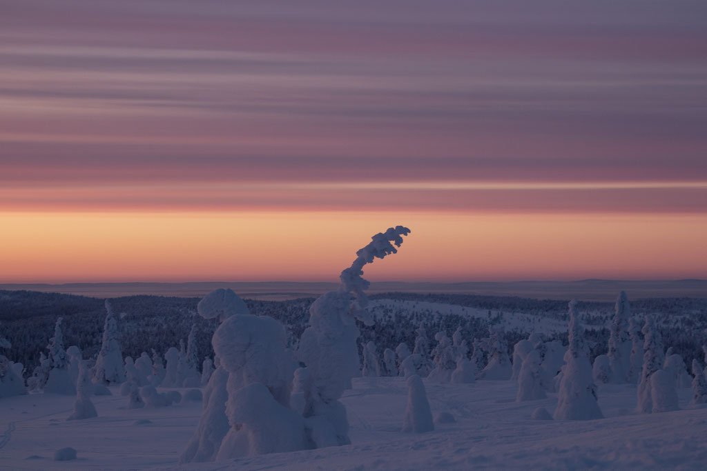 Riisitunturi, coucher de soleil, Kuusamo, ALBUM PHOTO LAPONIE.