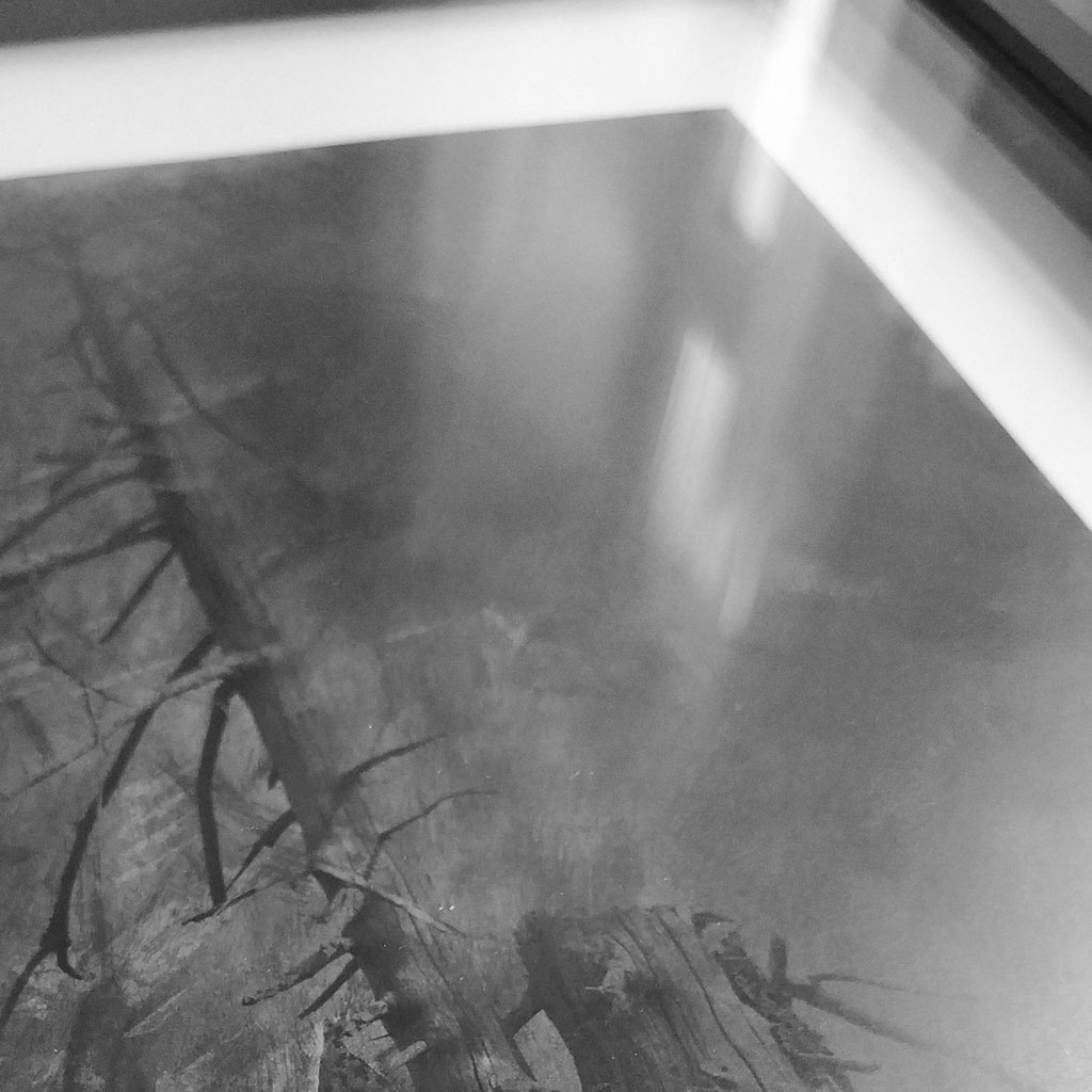 Kirsten Radermacher, Graphitbilder #1, 2021, 210x297 mm, framed, the graphite surface