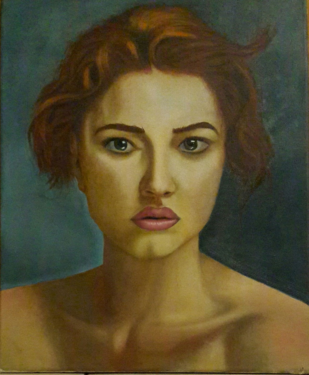 Daniele Nesci "Donna dai capelli rossi" olio su tela 40x50 - non disponibile