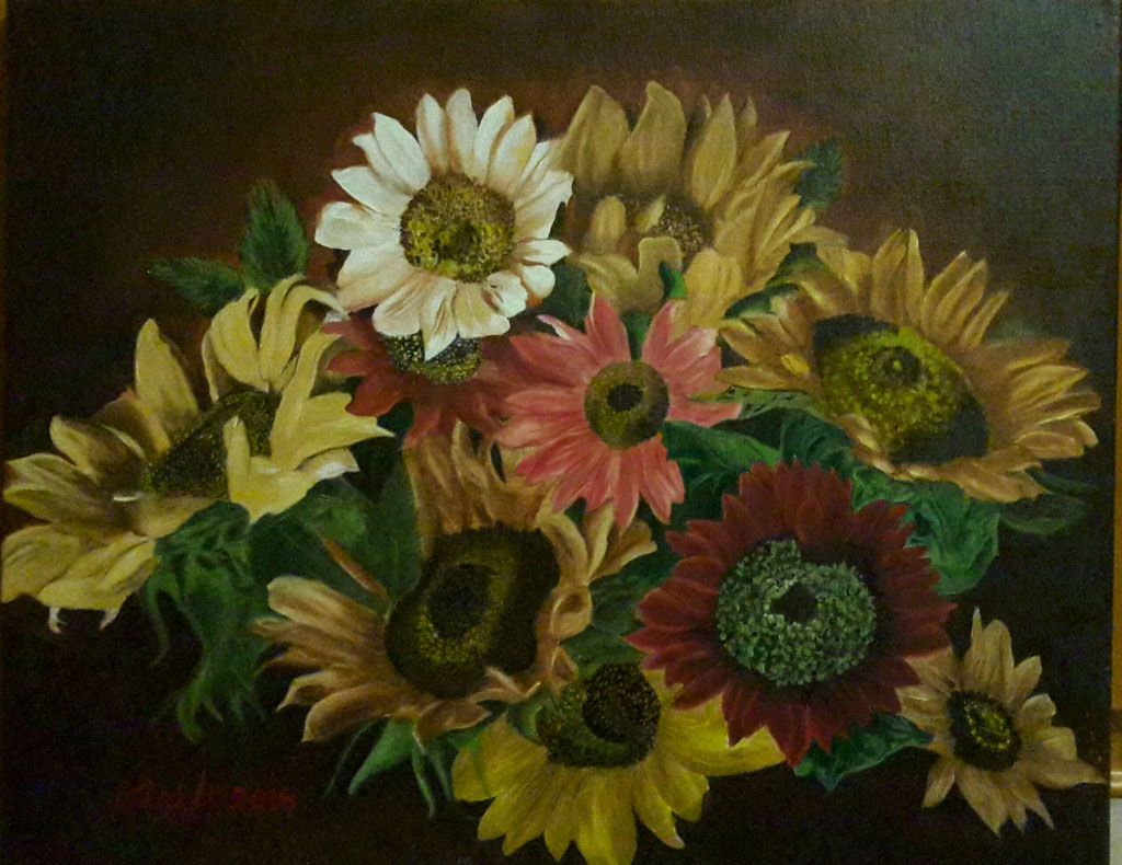 Daniele Nesci "Fiori" olio su tela 50x40 -non disponibile 