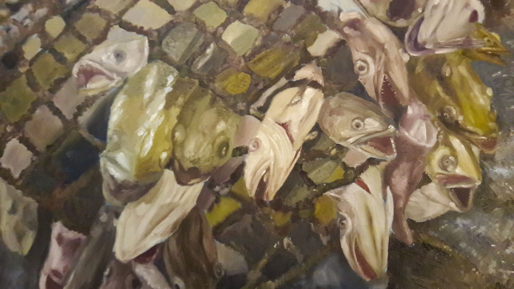  Marina Conti "Pesci" olio su tela 45x55 donazione base € 50