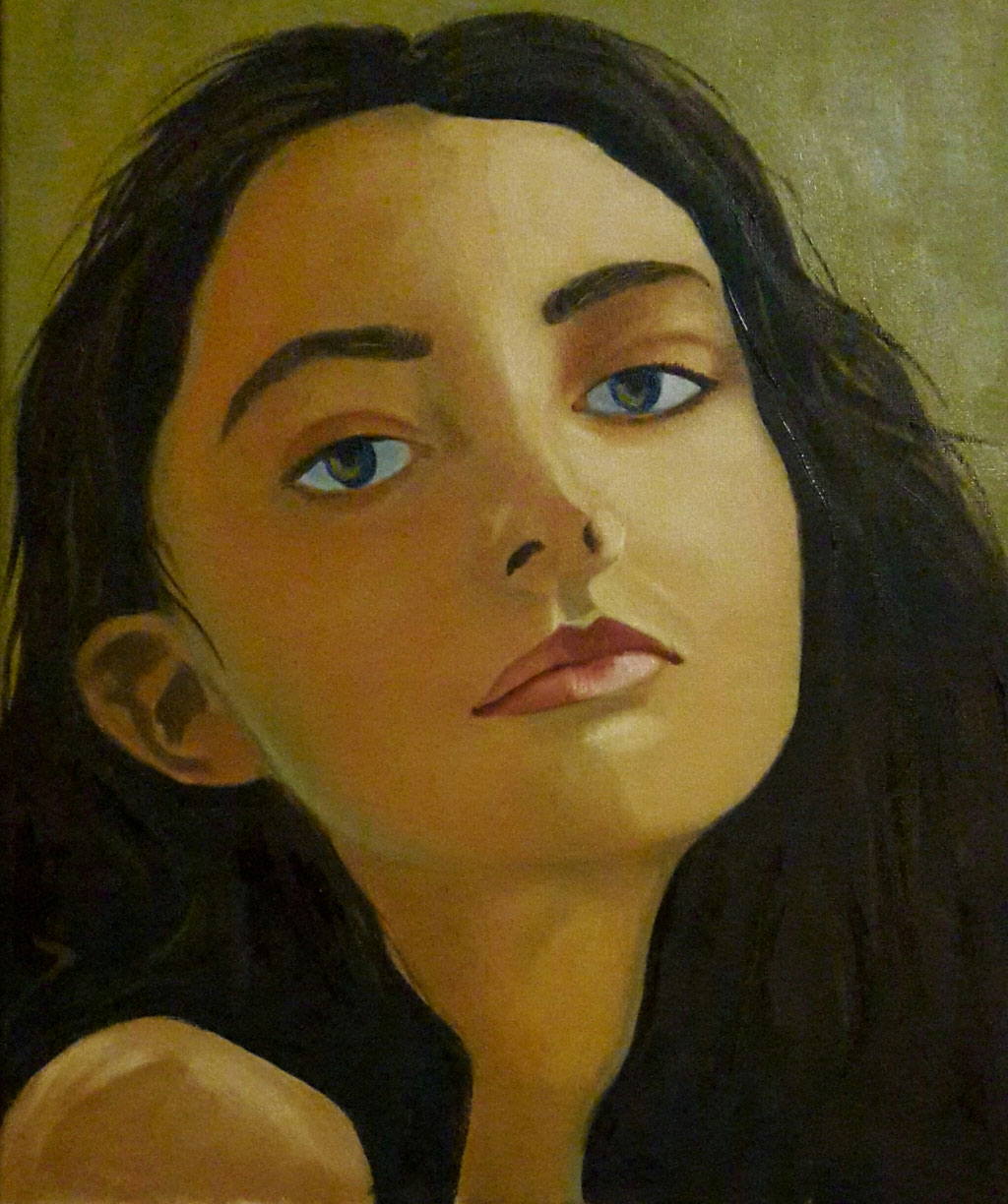 Daniele Nesci " Ritratto di giovane donna " olio su tela 40x50 - non disponibile