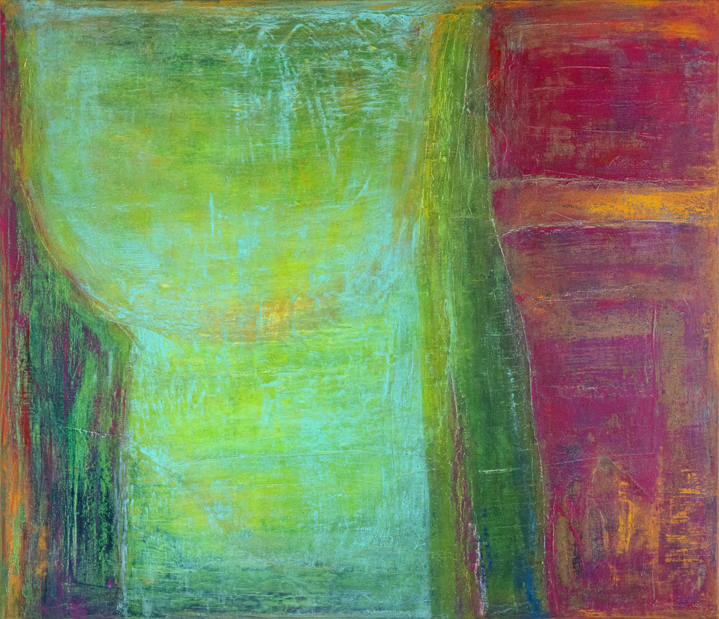Geerdet II - 2022 (oil & mixed media on canvas - 140 x 120 x 3) - photo: Chris Gebhart [sold / verkauft]