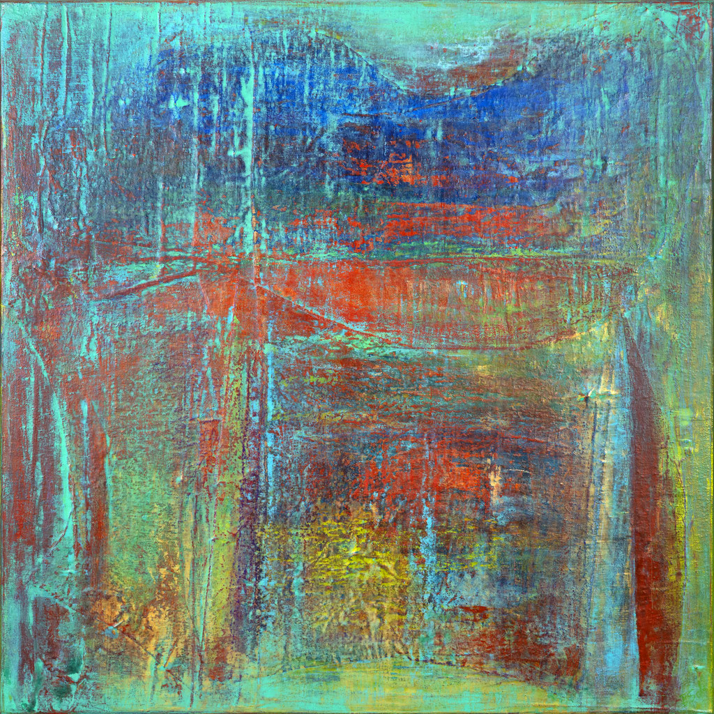 Colourful - 2021-2023 (acrylic & mixed media on canvas - 120 x 120 x 3) - photo: Chris Gebhart [enquire for price / Preis auf Anfrage]