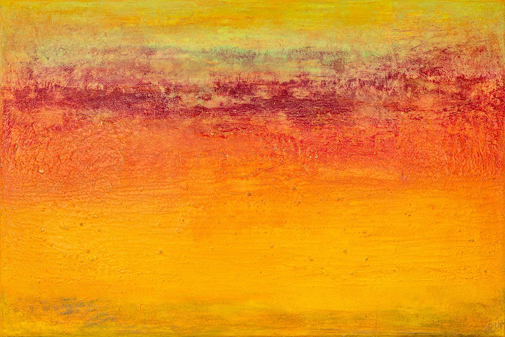 New Horizon - Phoenixland - 2025 (acrylic, oil & mixed media on canvas - 80 x 120 x 8) - photo: Chris Gebhart [enquire for price / Preis auf Anfrage]