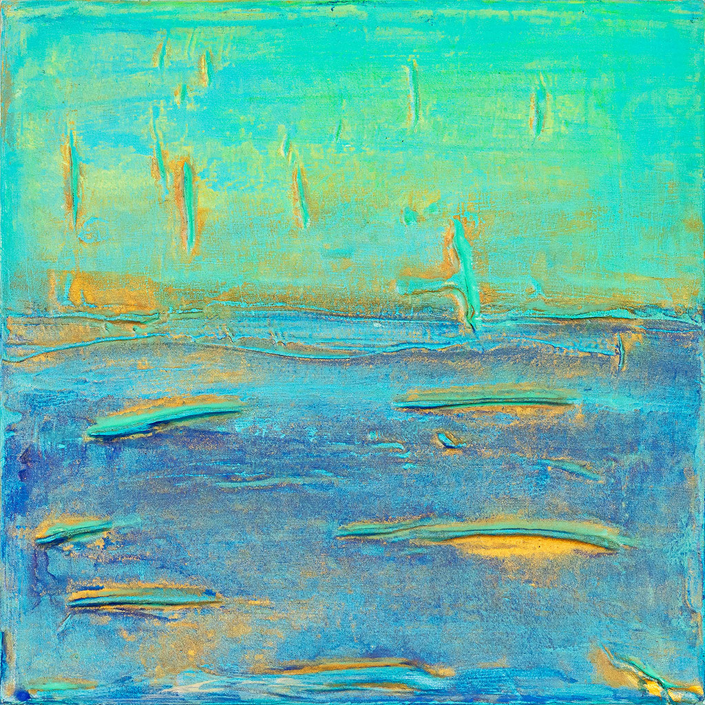 Earthsky 2 -  (acrylic & mixed media on wood - 20 x 20 x 3) - photo: Chris Gebhart [enquire for price / Preis auf Anfrage]