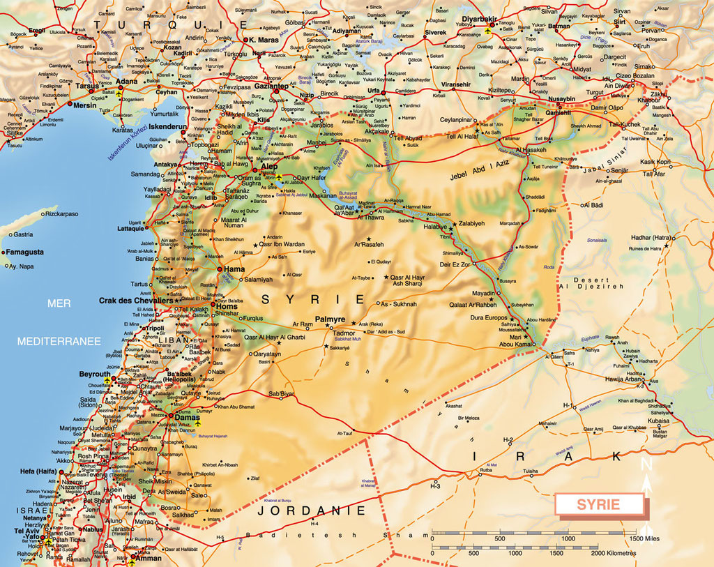 Syrie • Création carte touristique / Édition : Les Créations du Pélican • © recreacom.fr - Studio de création Christophe Houlès
