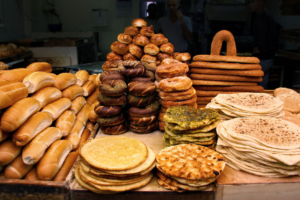 Baked goods at the Mahane Yehuda Market in Jerusalem, Israel © Sabrina Iovino | JustOneWayTicket.com