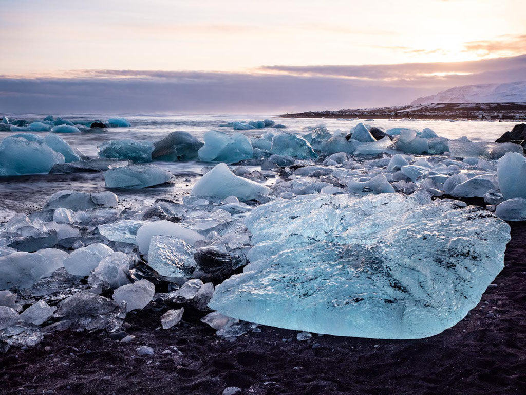 Eisberge am Diamond Beach, Island
