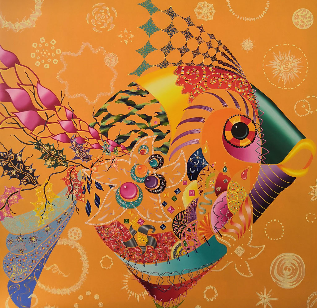 Poisson d'octobre, 100x100, disponible