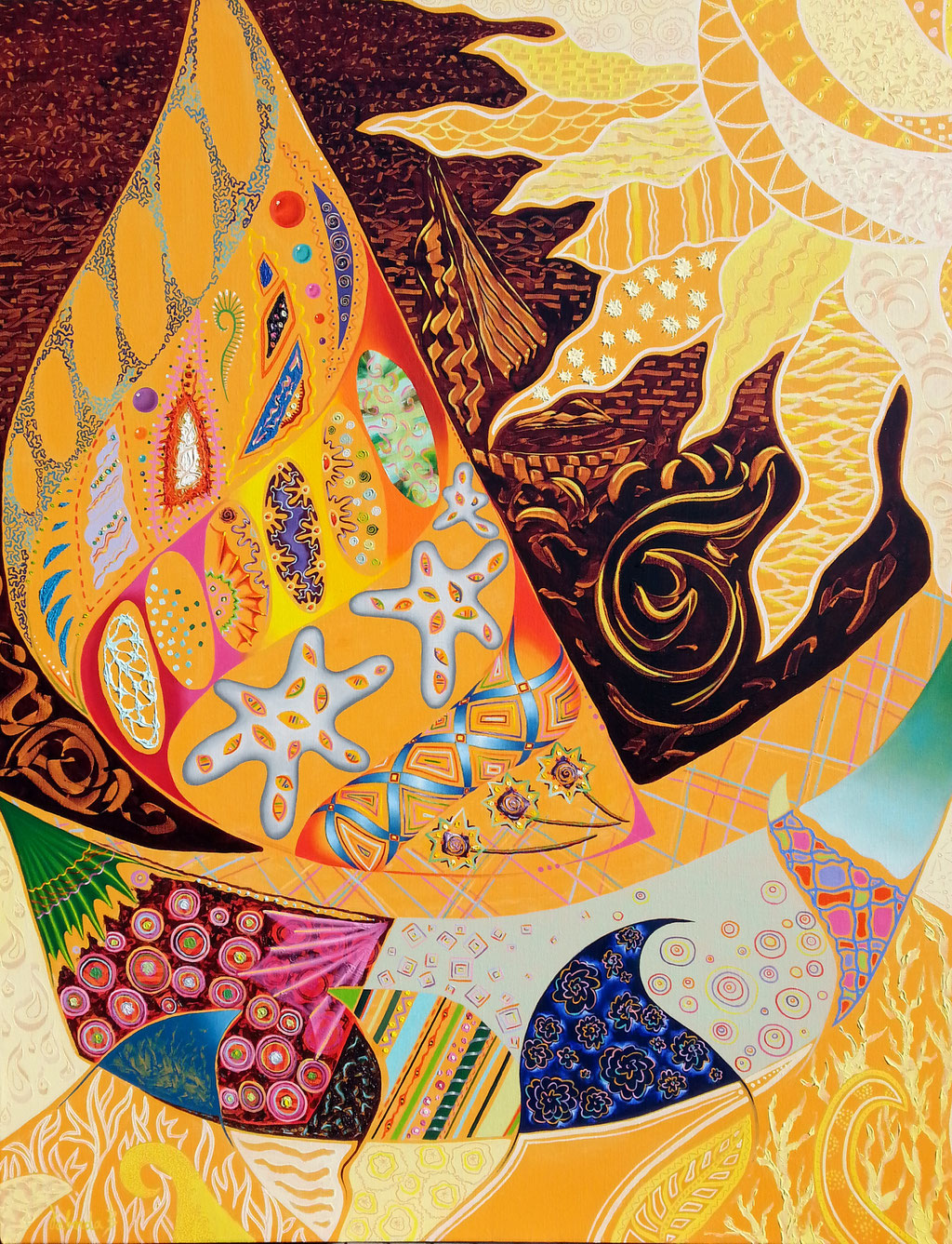 La petite barque, 100x81cm, disponible