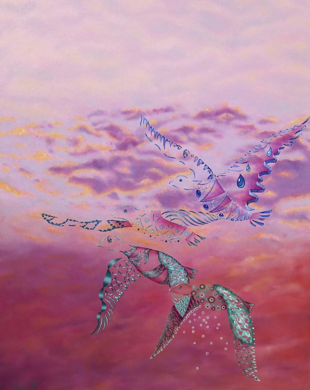 Les transparences "envolée", 30F, 92x73, disponible