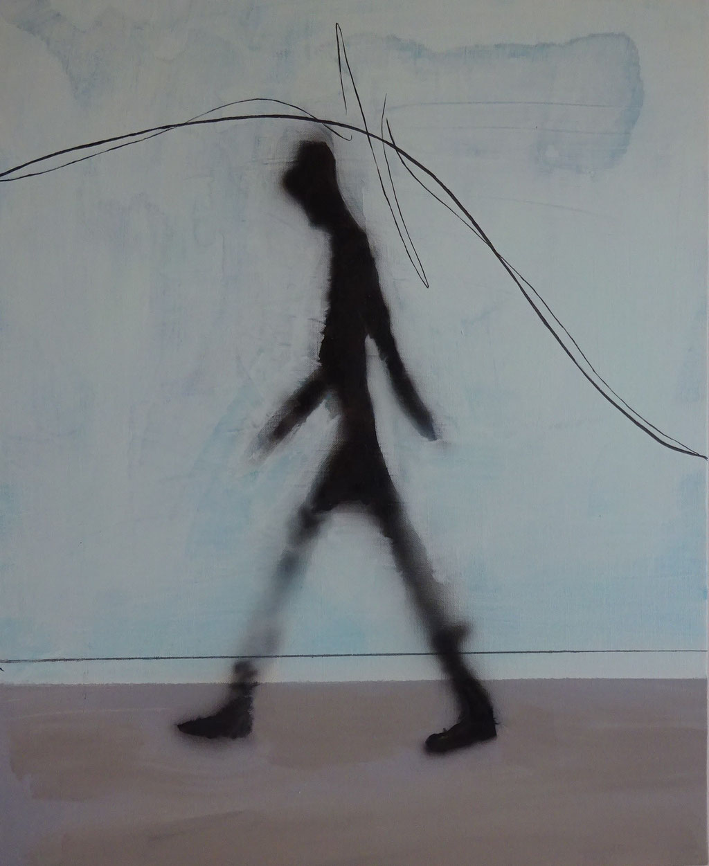 airprocess move man #4  acrylic on canvas with sai 652×530mm 2023
