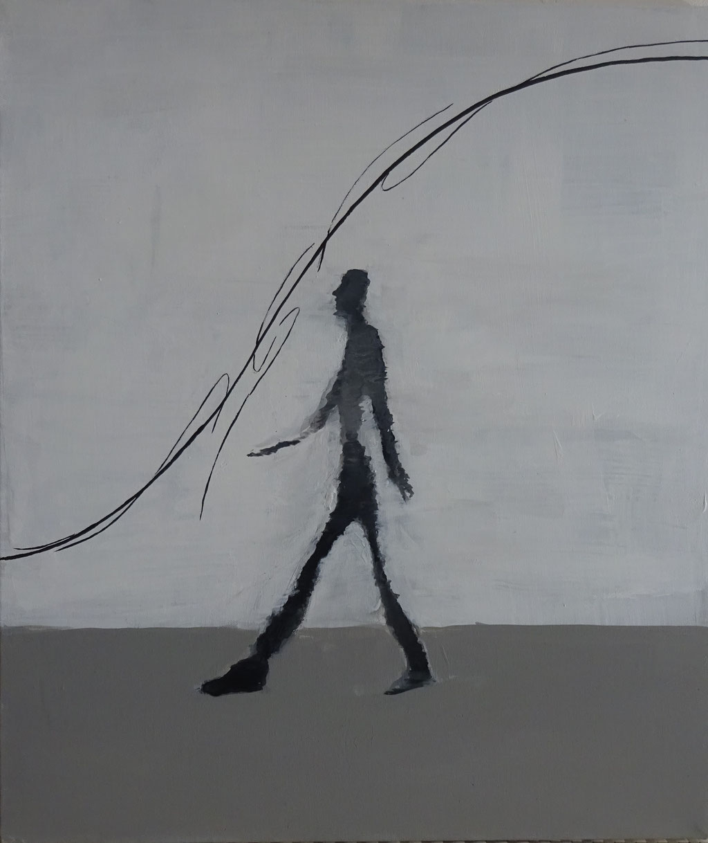 airprocess move man #2  acrlic on canvas 530×455mm 2023