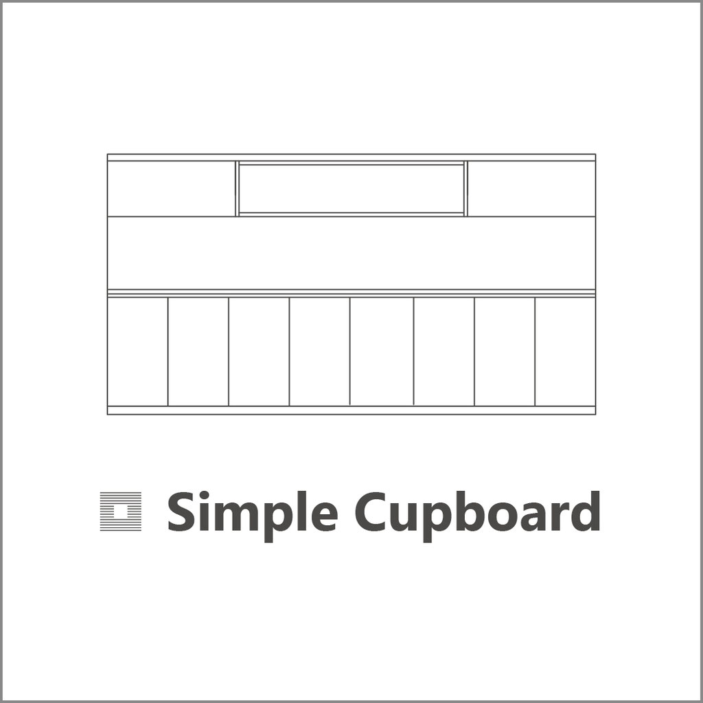 シンプル カップボード