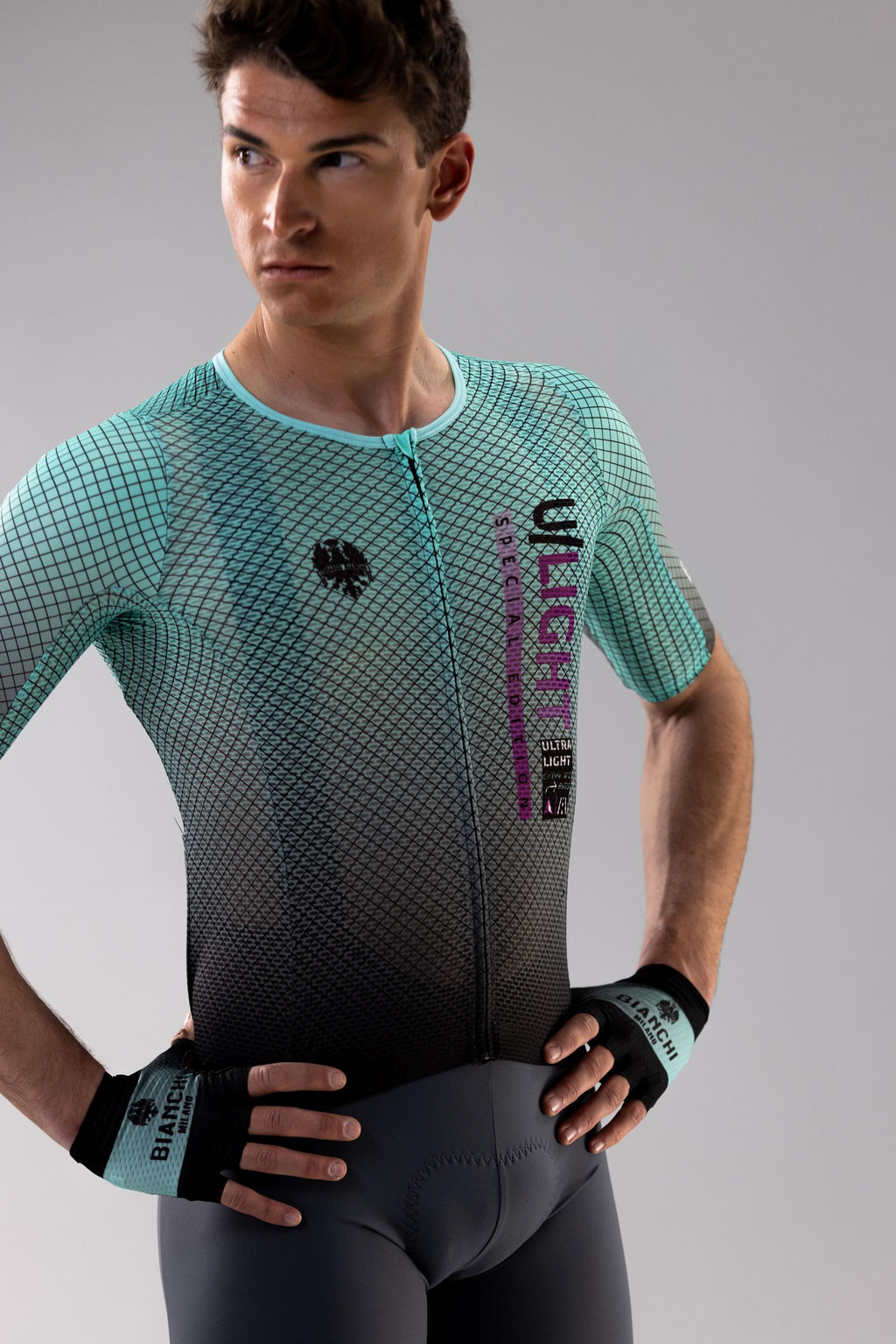 Bianchi Milano wählte für die Ultralight Kollektionen nicht nur besonders leichte, sondern auch qualitativ hochwertige und leistungsstarke Materialien, (Credits: Bianchi Milano)