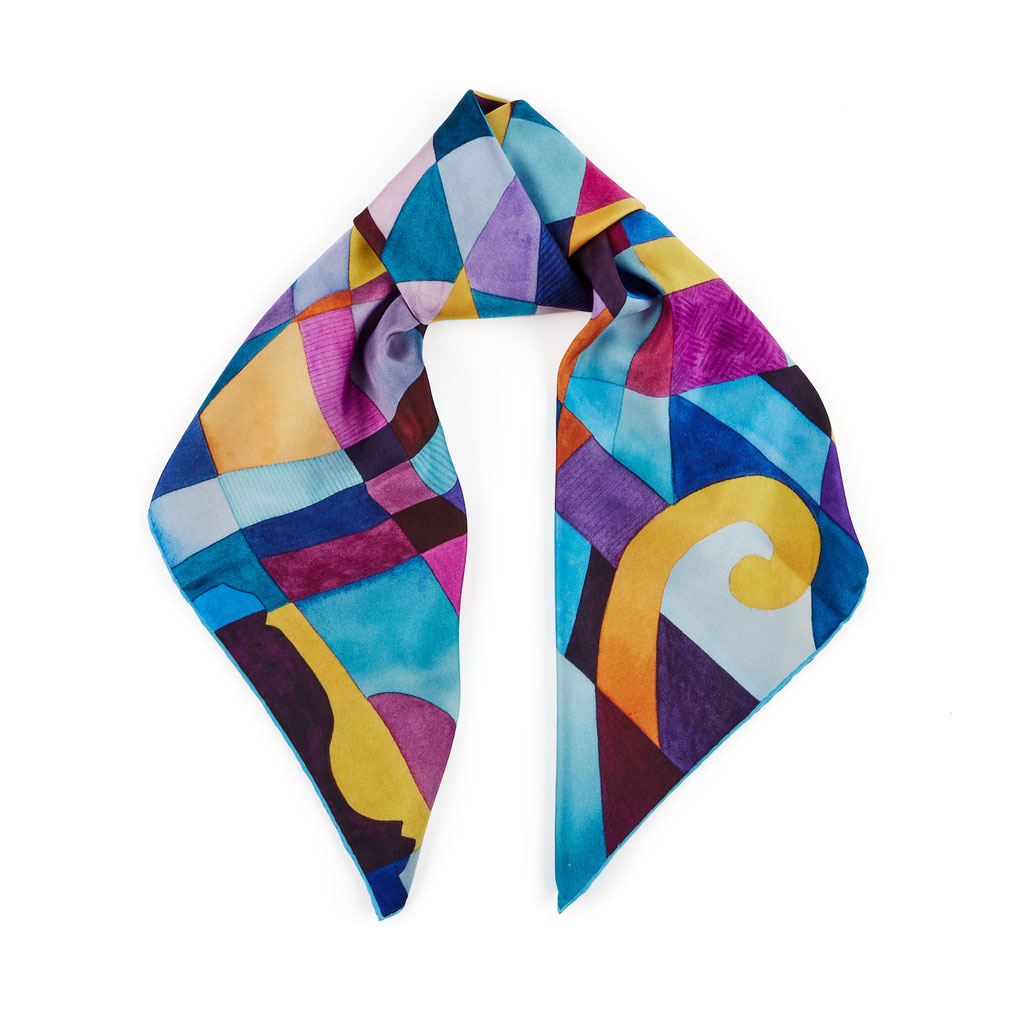 Architecture pattern silk scarf