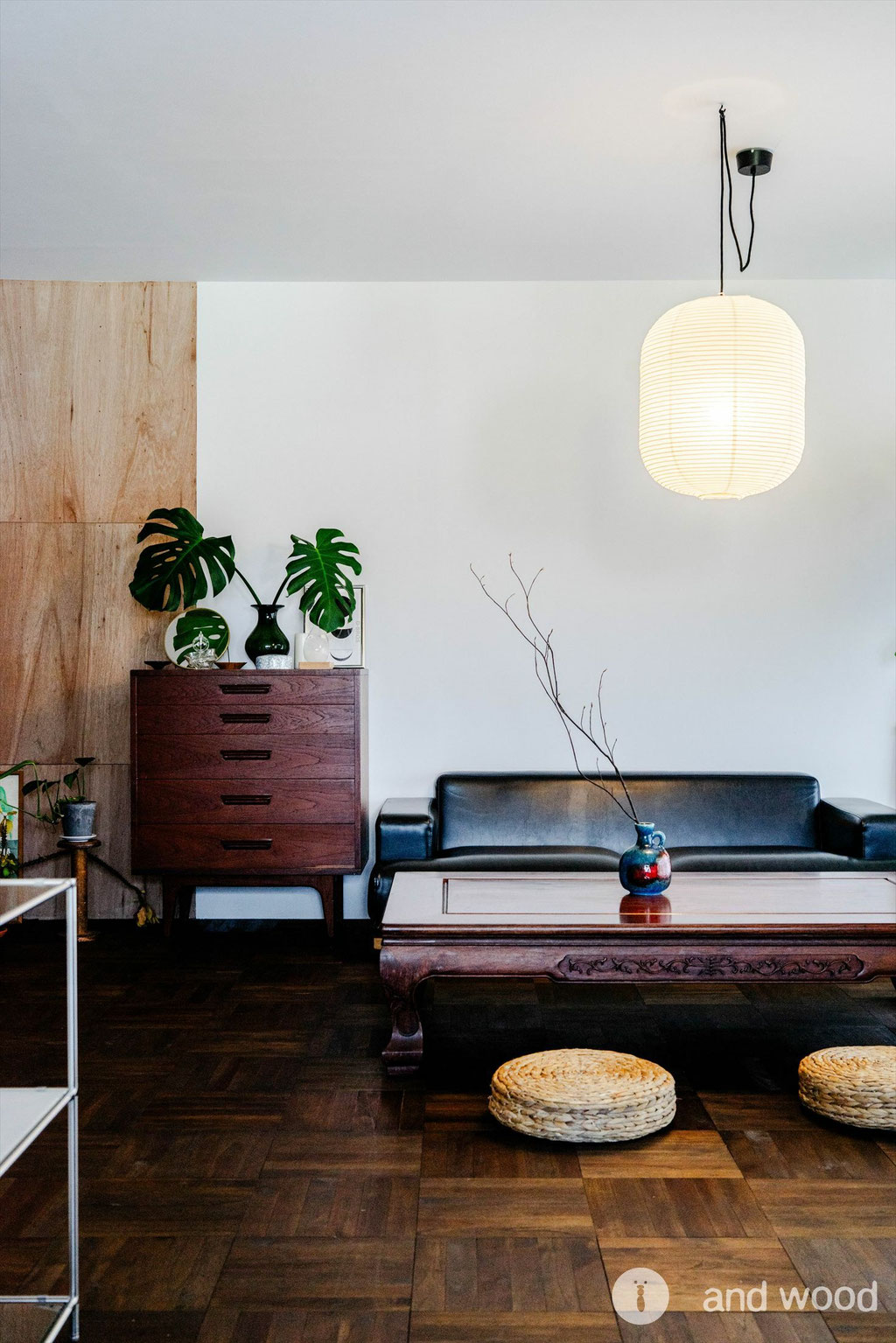  チーク パーケット フローリング 施工例 面無し 6P 着色 アンドウッド andwood 施工例 6