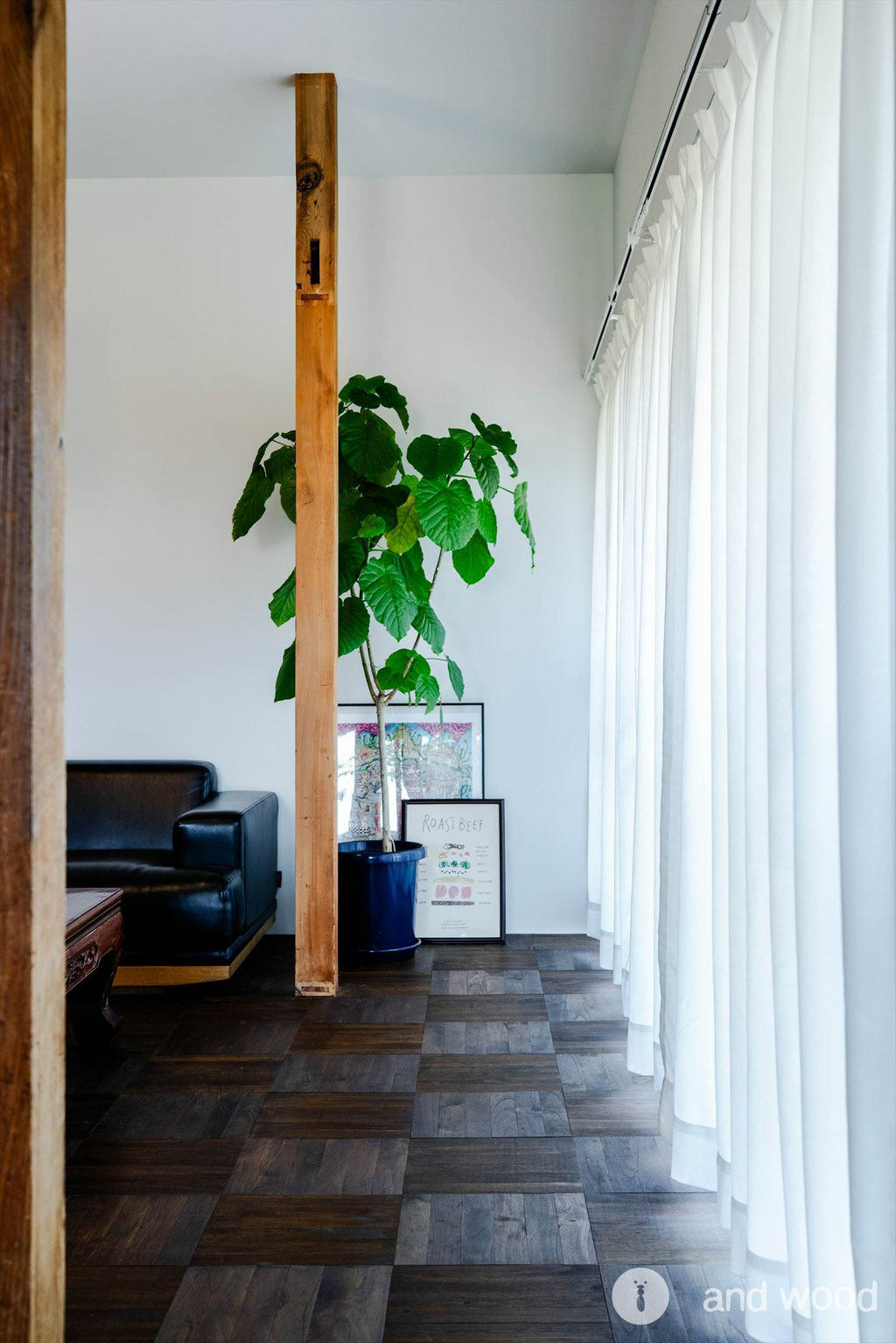  チーク パーケット フローリング 施工例 面無し 6P 着色 アンドウッド andwood 施工例 7