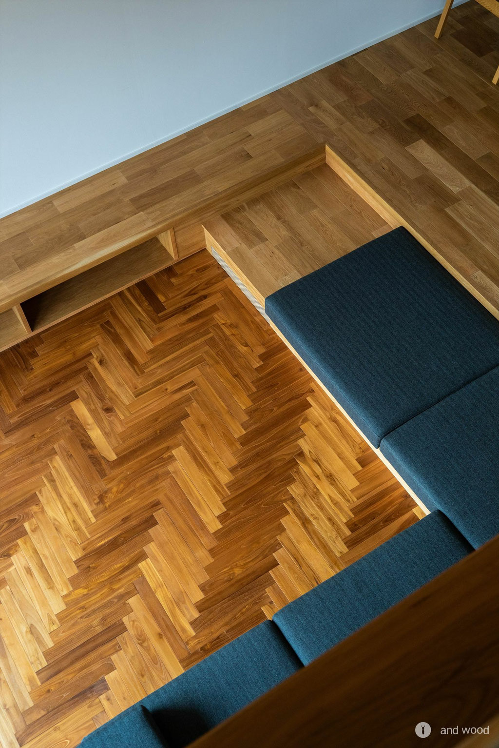 チーク ヘリンボーン 無垢 フローリング andwood オーガニックスタジオ新潟 施工例 6