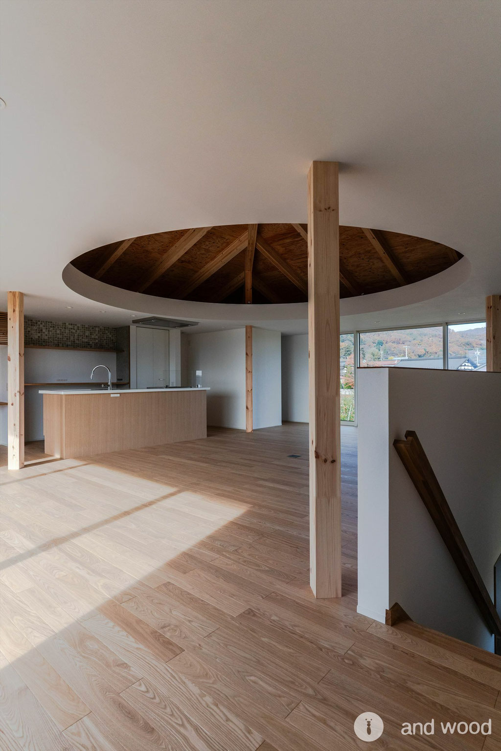 タモ 90幅 フローリング 戸建 新築 アンドウッド 施工例 andwood アンドウッド 4