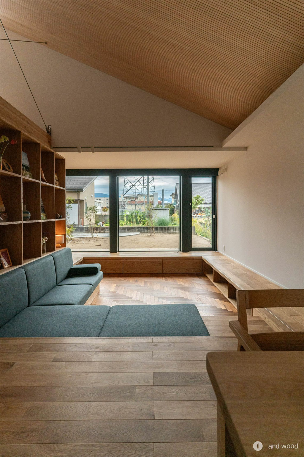 チーク ヘリンボーン 無垢 フローリング andwood オーガニックスタジオ新潟 施工例 3