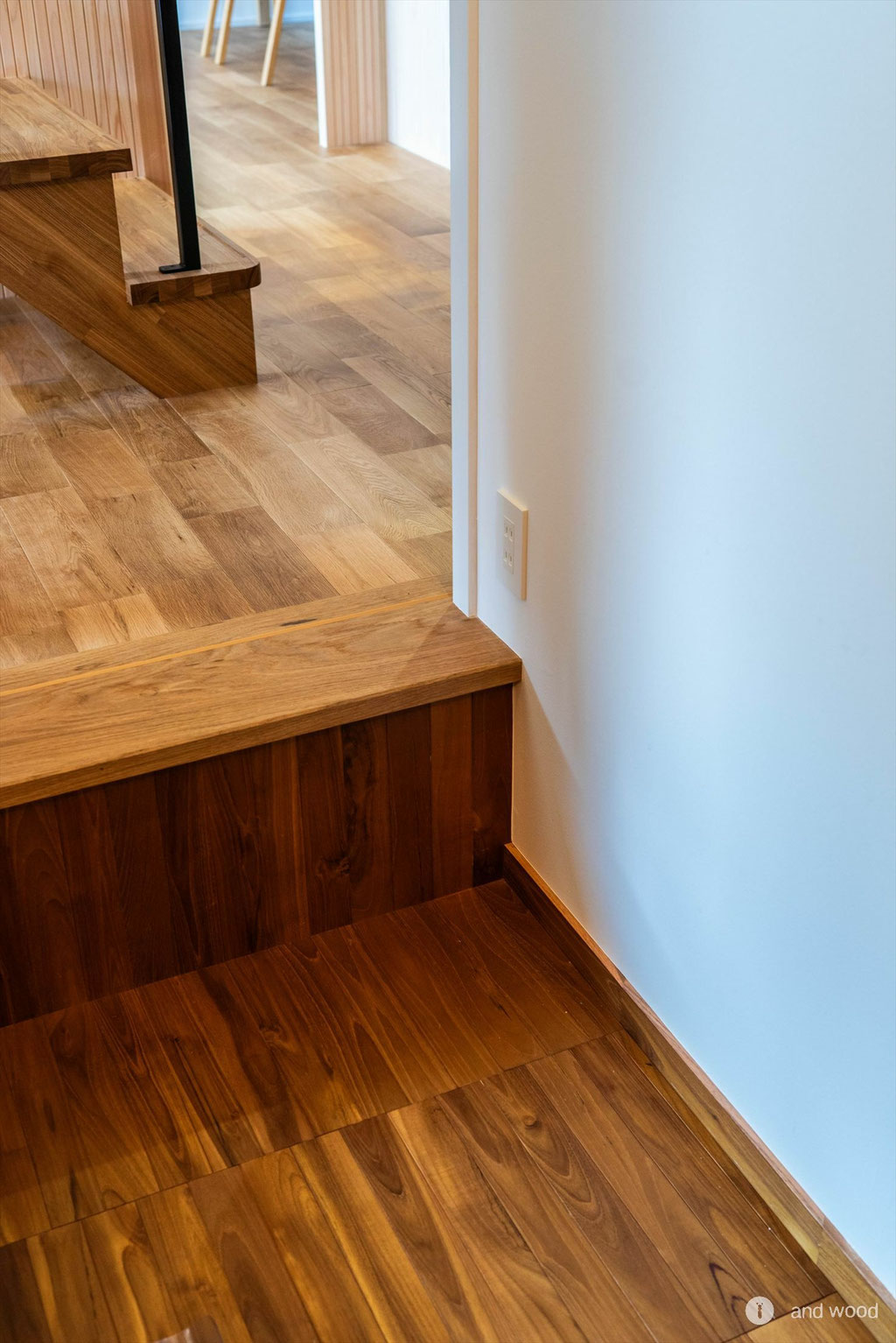 チーク ヘリンボーン 無垢 フローリング andwood オーガニックスタジオ新潟 施工例 8