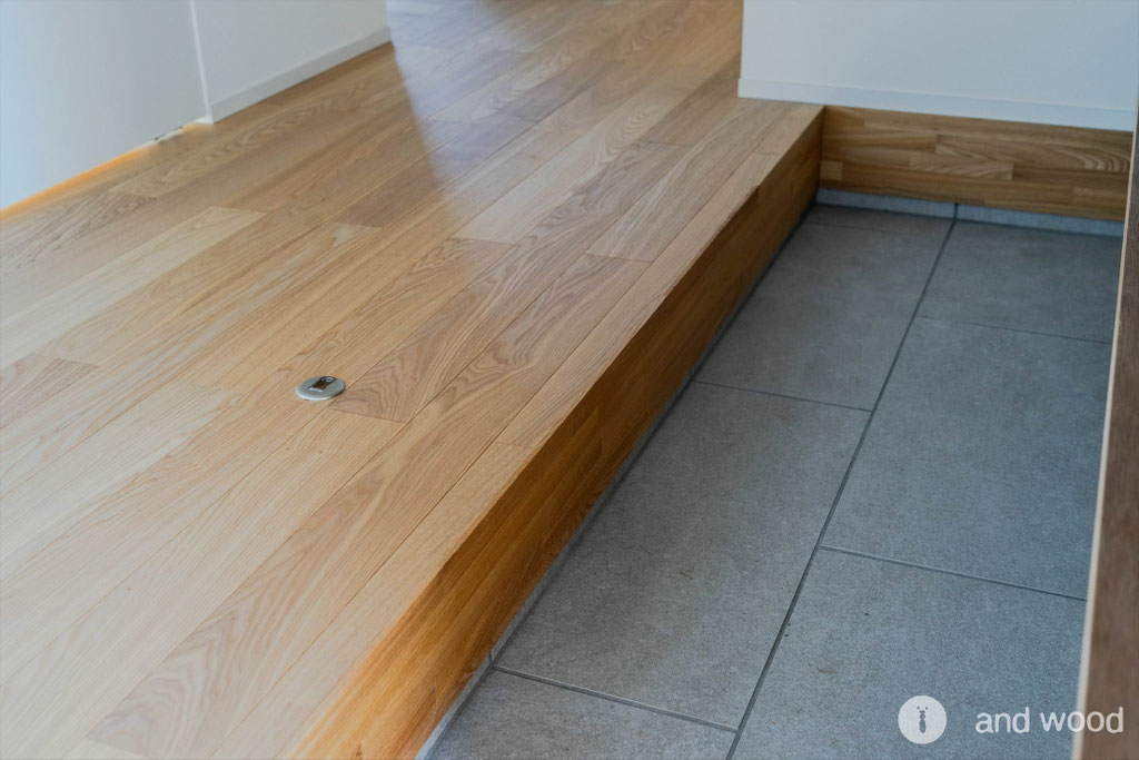 タモ 90幅 フローリング 戸建 新築 アンドウッド 施工例 andwood アンドウッド 9