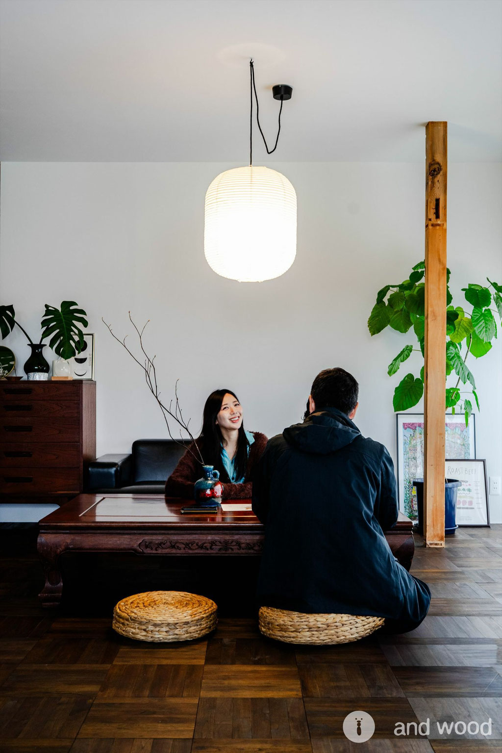  チーク パーケット フローリング 施工例 面無し 6P 着色 アンドウッド andwood 施工例 4