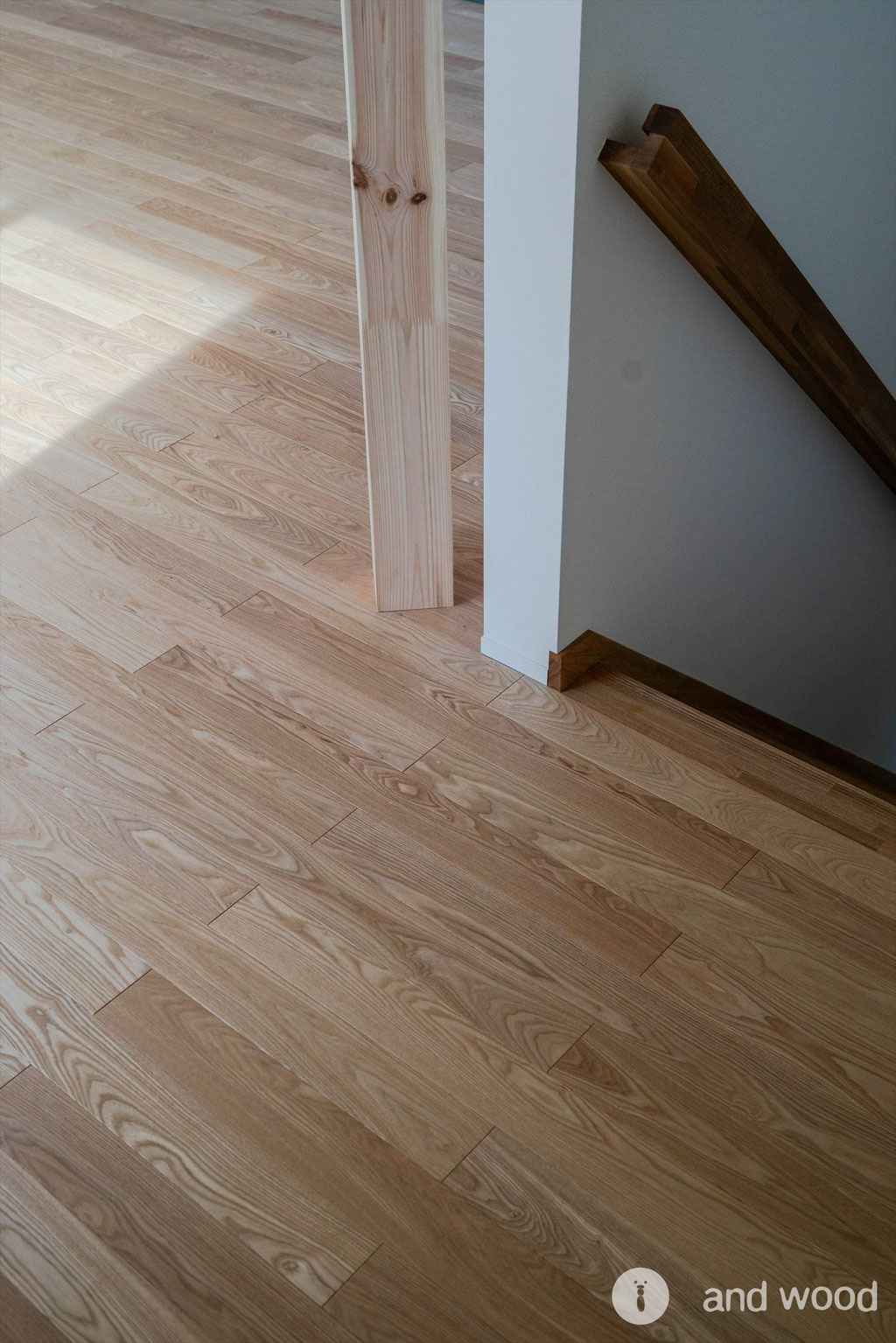 タモ 90幅 フローリング 戸建 新築 アンドウッド 施工例 andwood アンドウッド 7