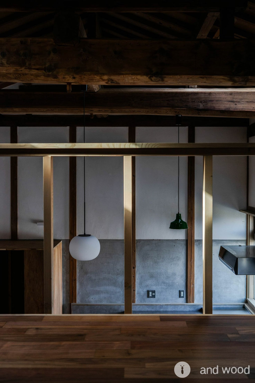 アメリカン ブラック ウォールナット フローリング 幅細 プライウッド andwood アンドウッド 施工例 倉 リノベ 7