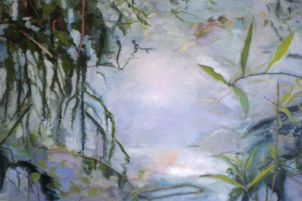 Hochwasser Wittlaer III, Öl auf Leinwand, 100x150cm