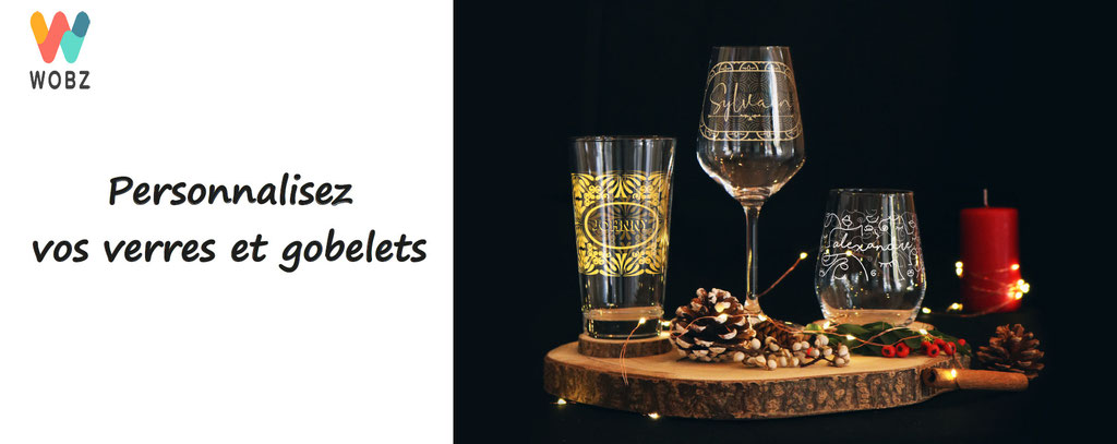 personnalisation de verres et gobelets - wobz - verres à personnaliser , gobelets plastiques, pour mariages, anniversaires, fêtes