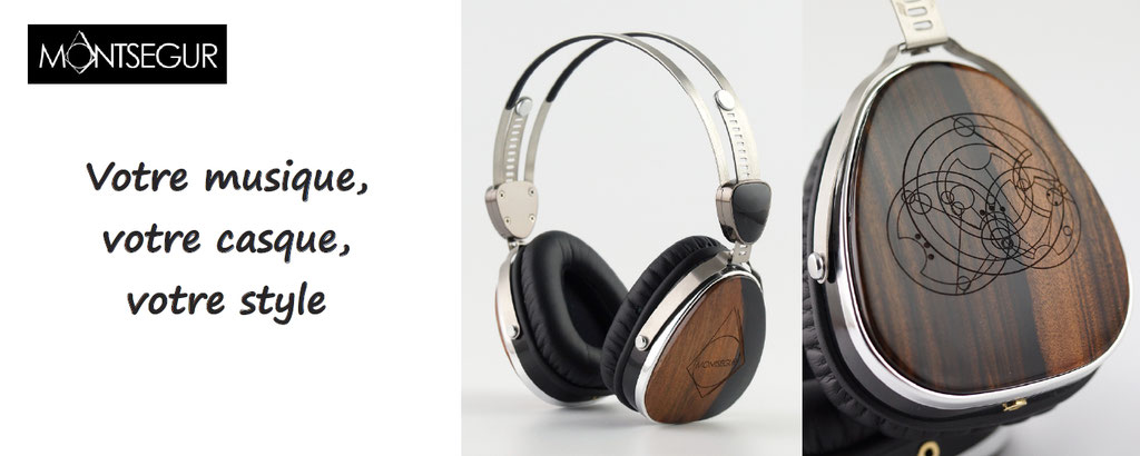 Personnalisation de casques audios : définissez le graphisme qui sera gravé sur les coques en ébènes, personnalisez l'arceau et votre casque sera unique