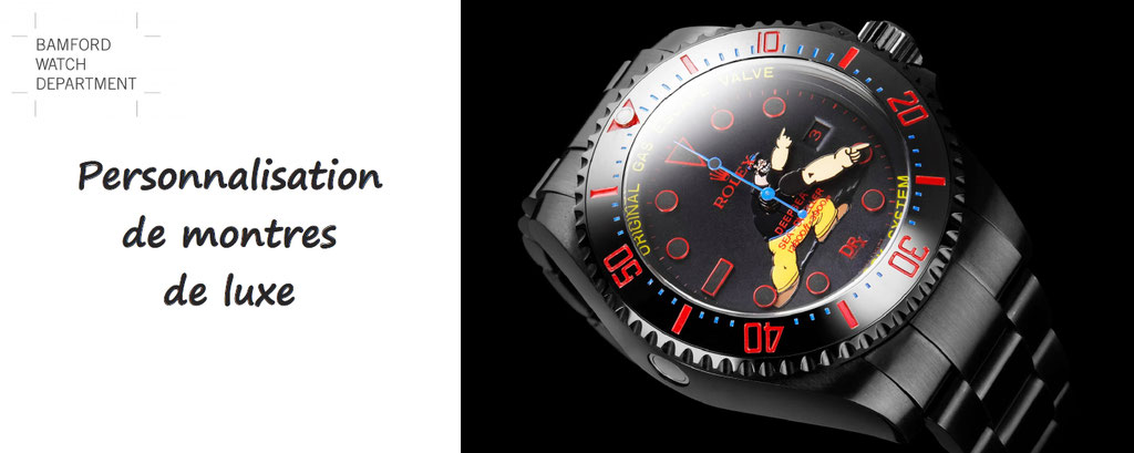 Bamford watch montres personnalisées luxe - personnalisation montre rolex luminor tag heuer